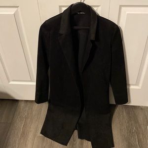 Black Faux Suede Lightweight Jacket